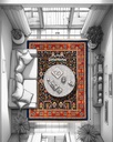 فرش دستباف بختیاری طرح درخت زندگی شش متری