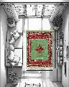 فرش دستباف قشقایی طرح ترنجی سه متری