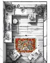 فرش دستباف تبریز  ۴۰ رج طرح افشان ذرع و نیم