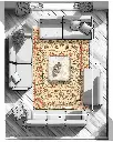 فرش دستباف سلطان آباد طرح افشان شش متری (زیگلر محل)