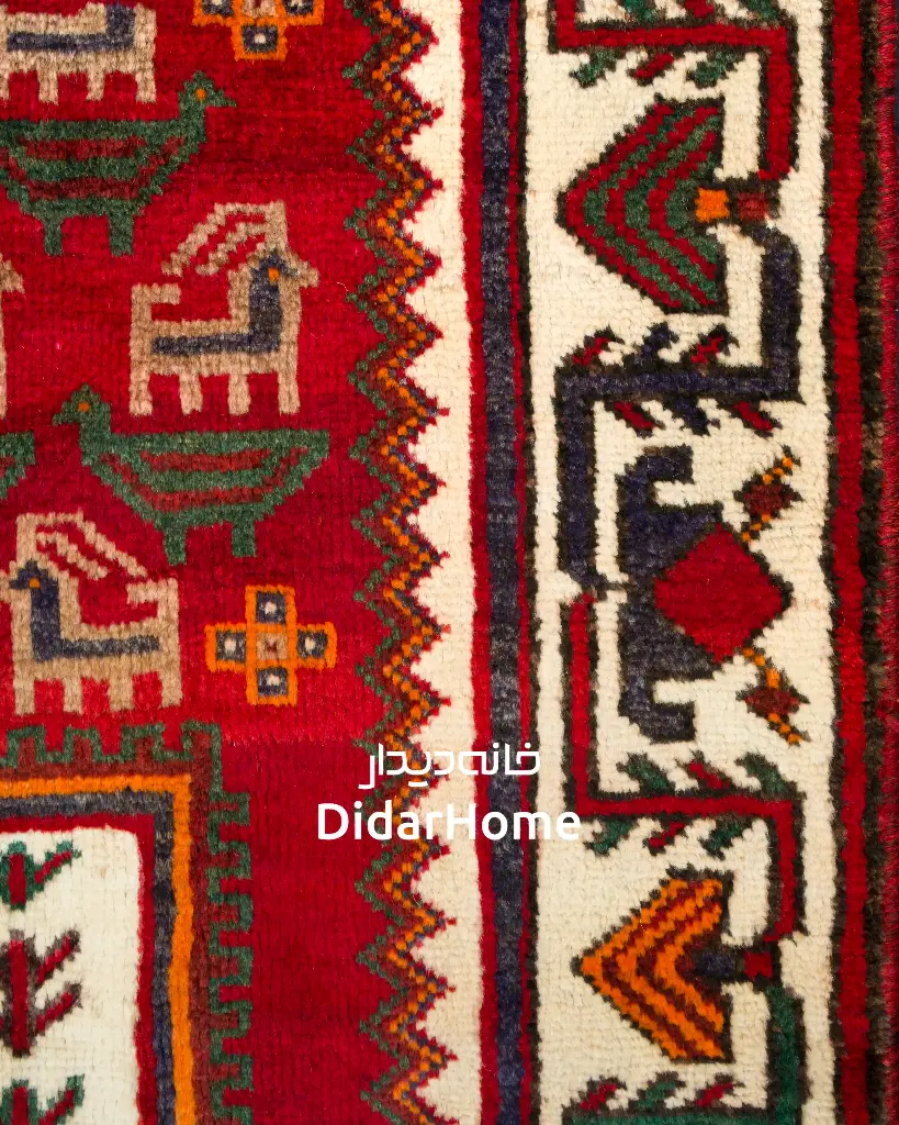 فرش دستباف آنتیک بختیاری طرح ترنجی ۳/۱۴ متری