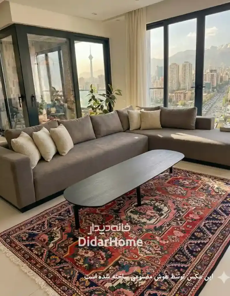 فرش دستباف آنتیک بختیاری طرح ترنجی ۴/۲۸ متری