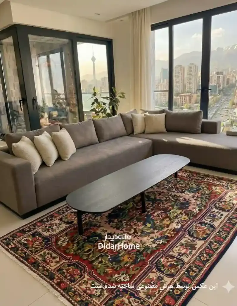 فرش دستباف آنتیک بختیاری طرح ترنجی ۴/۴۳ متری
