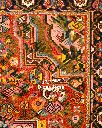 فرش دستباف آنتیک بختیاری طرح ترنجی ۴/۱۷ متری