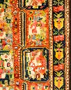 فرش دستباف آنتیک بختیاری طرح افشان ۴/۳۱ متری
