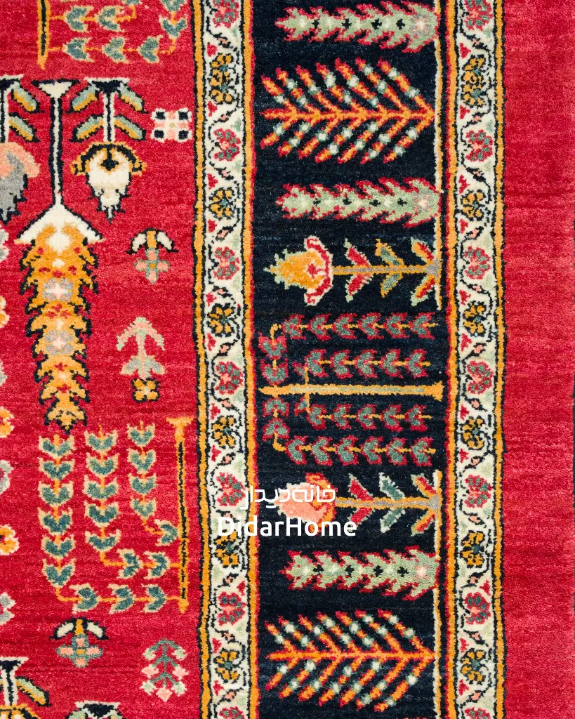 فرش دستباف قشقایی طرح درخت زندگی ۹/۱۵ متری