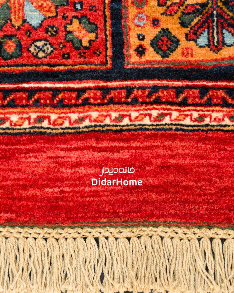 فرش دستباف قشقایی طرح کفساده ۷/۳۸ متری
