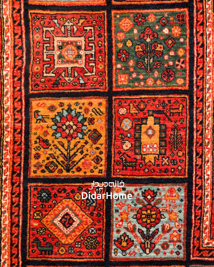 فرش دستباف قشقایی طرح کفساده ۷/۳۸ متری