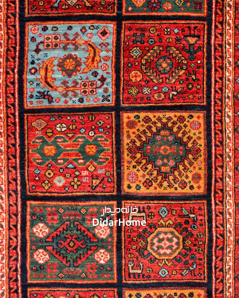 فرش دستباف قشقایی طرح کفساده ۷/۳۸ متری