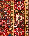 فرش دستباف آنتیک بختیاری طرح گلدانی ۲/۹۸ متری