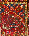 فرش دستباف آنتیک بختیاری طرح گلدانی ۲/۹۸ متری