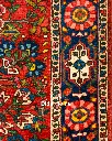فرش دستباف آنتیک بختیاری طرح گلدانی ۳/۲۲ متری