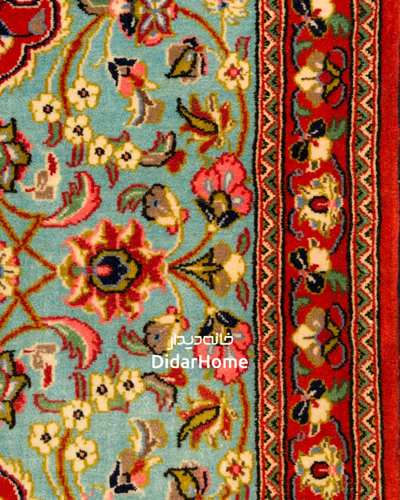 کناره دستباف قم طرح ترنجی