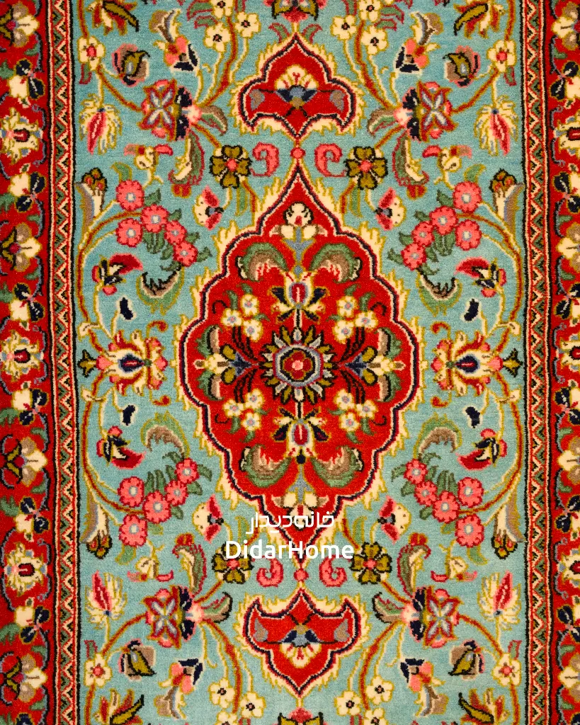کناره دستباف قم طرح ترنجی
