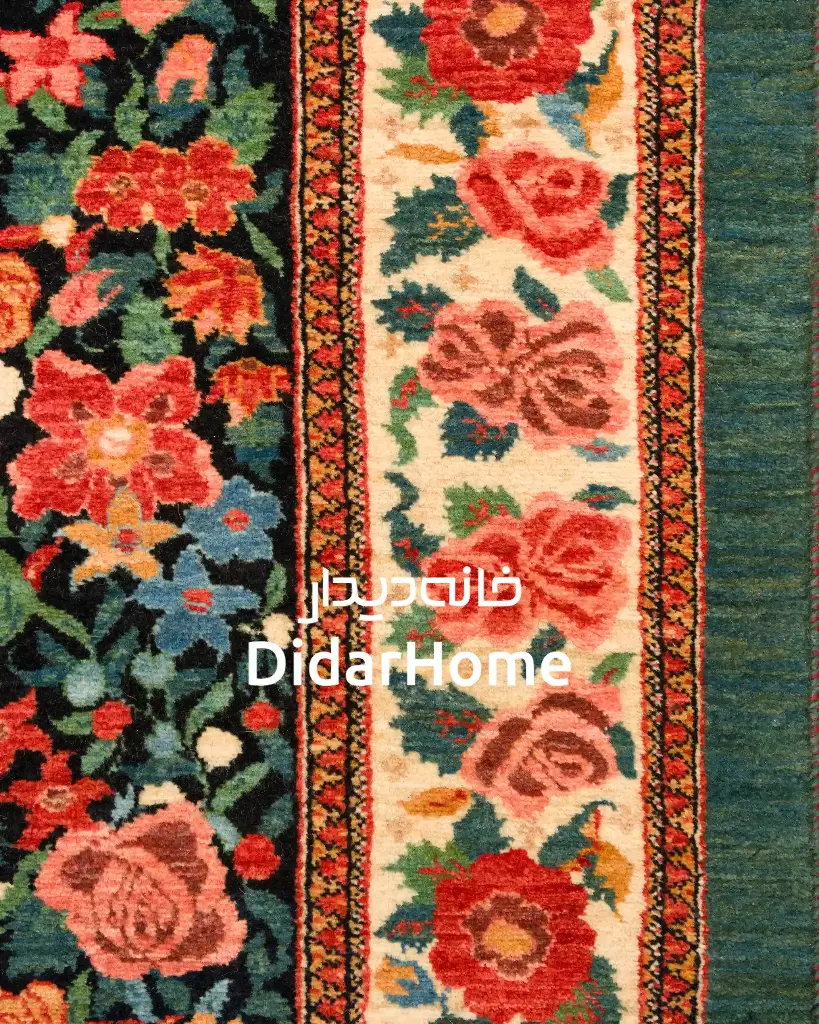 کناره دستباف بیجار طرح هزارگل