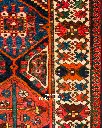 فرش دستباف آنتیک بختیاری طرح بندی ۴/۷۴ متری