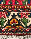 فرش دستباف آنتیک بختیاری طرح خشتی ۴/۴۶ متری