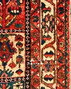فرش دستباف آنتیک بختیاری طرح خشتی ۳/۳۵ متری