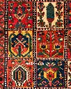 فرش دستباف آنتیک بختیاری طرح خشتی ۳/۳۵ متری