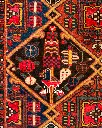 فرش دستباف آنتیک بختیاری طرح بندی ۳/۱۰ متری