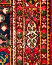 فرش دستباف آنتیک بختیاری طرح خشتی ۳/۱۷ متری