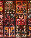 فرش دستباف آنتیک بختیاری طرح خشتی ۳/۲۳ متری