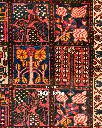 فرش دستباف آنتیک بختیاری طرح خشتی ۳/۲۳ متری