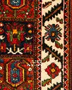 فرش دستباف آنتیک بختیاری طرح خشتی ۳/۱۲ متری