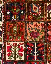 فرش دستباف آنتیک بختیاری طرح خشتی ۳/۱۲ متری