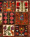 فرش دستباف آنتیک بختیاری طرح خشتی ۳/۱۲ متری