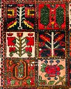 فرش دستباف آنتیک بختیاری طرح خشتی ۳/۱۲ متری