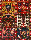فرش دستباف آنتیک بختیاری طرح خشتی ۳/۱۵ متری