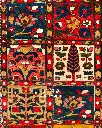 فرش دستباف آنتیک بختیاری طرح خشتی ۳/۱۵ متری