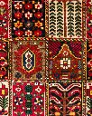 فرش دستباف آنتیک بختیاری طرح خشتی ۲/۹۷ متری