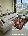 فرش دستباف آنتیک بختیاری طرح خشتی ۲/۹۰ متری