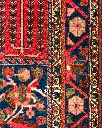 فرش دستباف آنتیک بختیاری طرح خشتی ۲/۹۰ متری