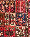 فرش دستباف آنتیک بختیاری طرح خشتی ۲/۹۰ متری