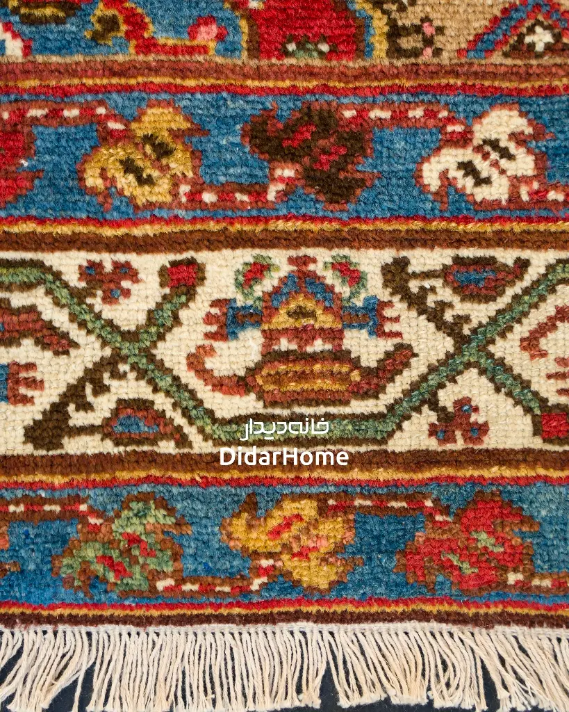 کناره دستباف آنتیک ملایر طرح ترنجی