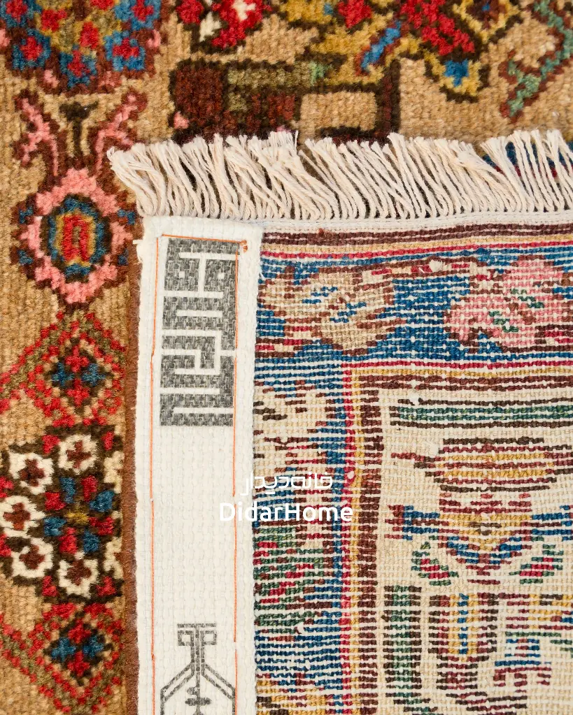 کناره دستباف آنتیک ملایر طرح ترنجی