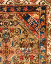 کناره دستباف آنتیک ملایر طرح ترنجی