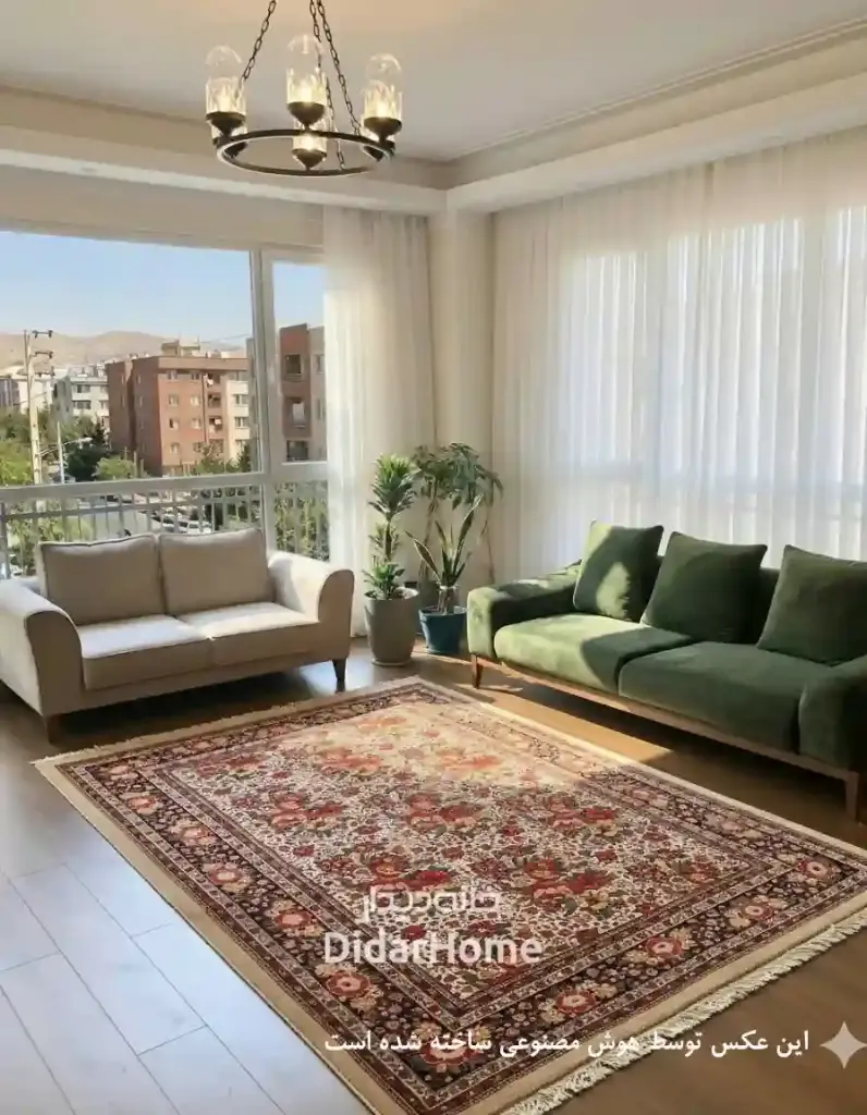 فرش دستباف بیجار طرح افشان ۶/۴۸ متری