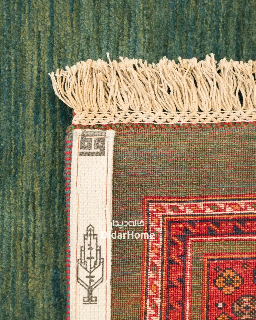فرش دستباف قشقایی طرح کفساده ۷/۱۴ متری