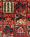 فرش دستباف آنتیک بختیاری طرح خشتی ۴/۹۶ متری