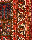 فرش دستباف آنتیک بختیاری طرح خشتی ۵/۰۵ متری