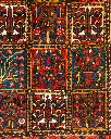 فرش دستباف آنتیک بختیاری طرح خشتی ۵/۰۵ متری
