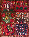 فرش دستباف آنتیک بختیاری طرح خشتی ۵/۳۴ متری