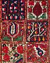 فرش دستباف آنتیک بختیاری طرح خشتی ۵/۳۴ متری