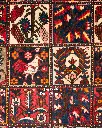 فرش دستباف آنتیک بختیاری طرح خشتی ۶/۹۹ متری