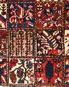 فرش دستباف آنتیک بختیاری طرح خشتی ۶/۹۹ متری