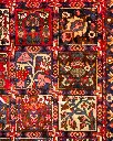 فرش دستباف آنتیک بختیاری طرح خشتی ۷/۰۷ متری